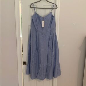 Nine Britton Blue Casual Midi Dress Spaghetti Straps NWT XL